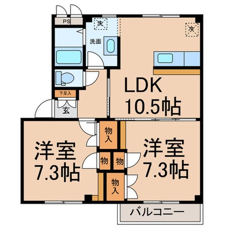 ビューラーＩＮＡの物件間取画像